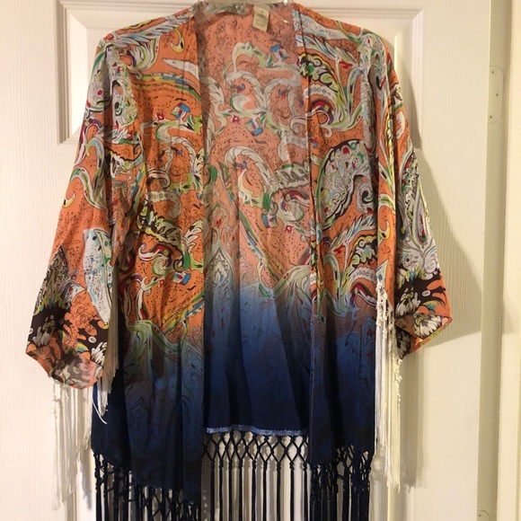 Gimmicks Cardigan with Fringe - Picture 1 of 3